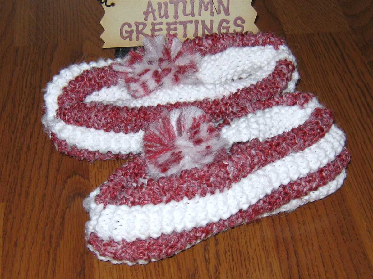Free knitted slippers pattern