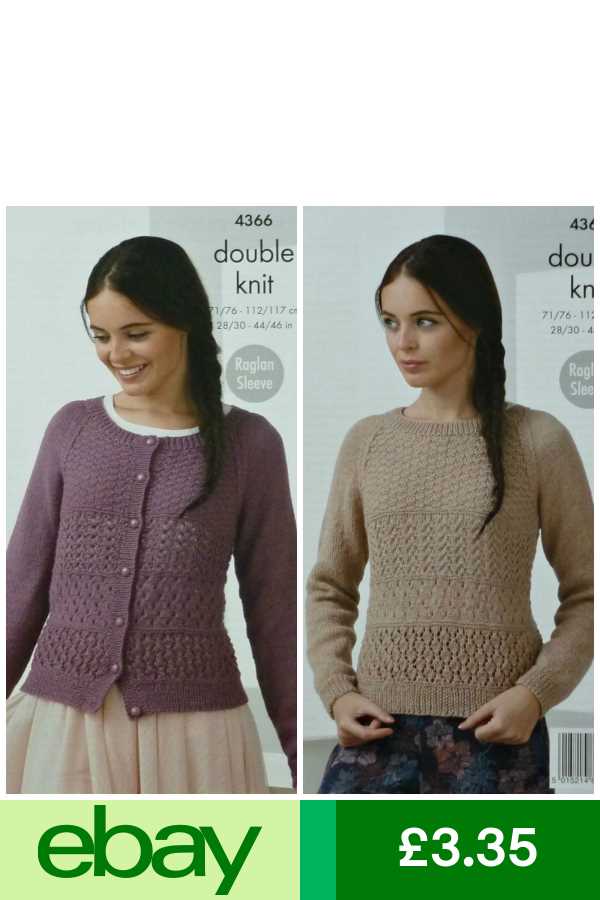 Knitting pattern for ladies raglan sleeve jumper