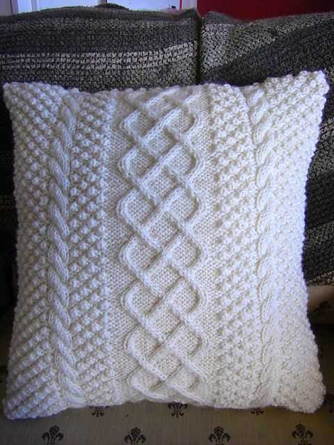 Aran cushion cover knitting patterns