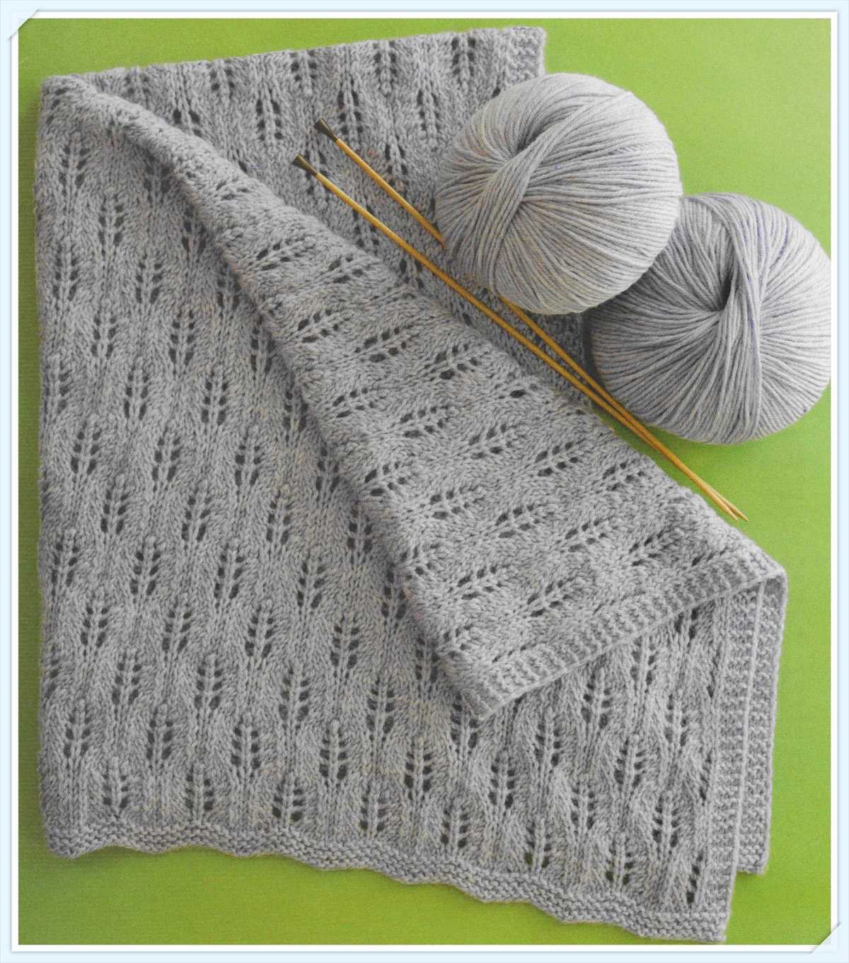 Easy lace blanket knitting pattern