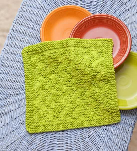 Dish cloth pattern knit