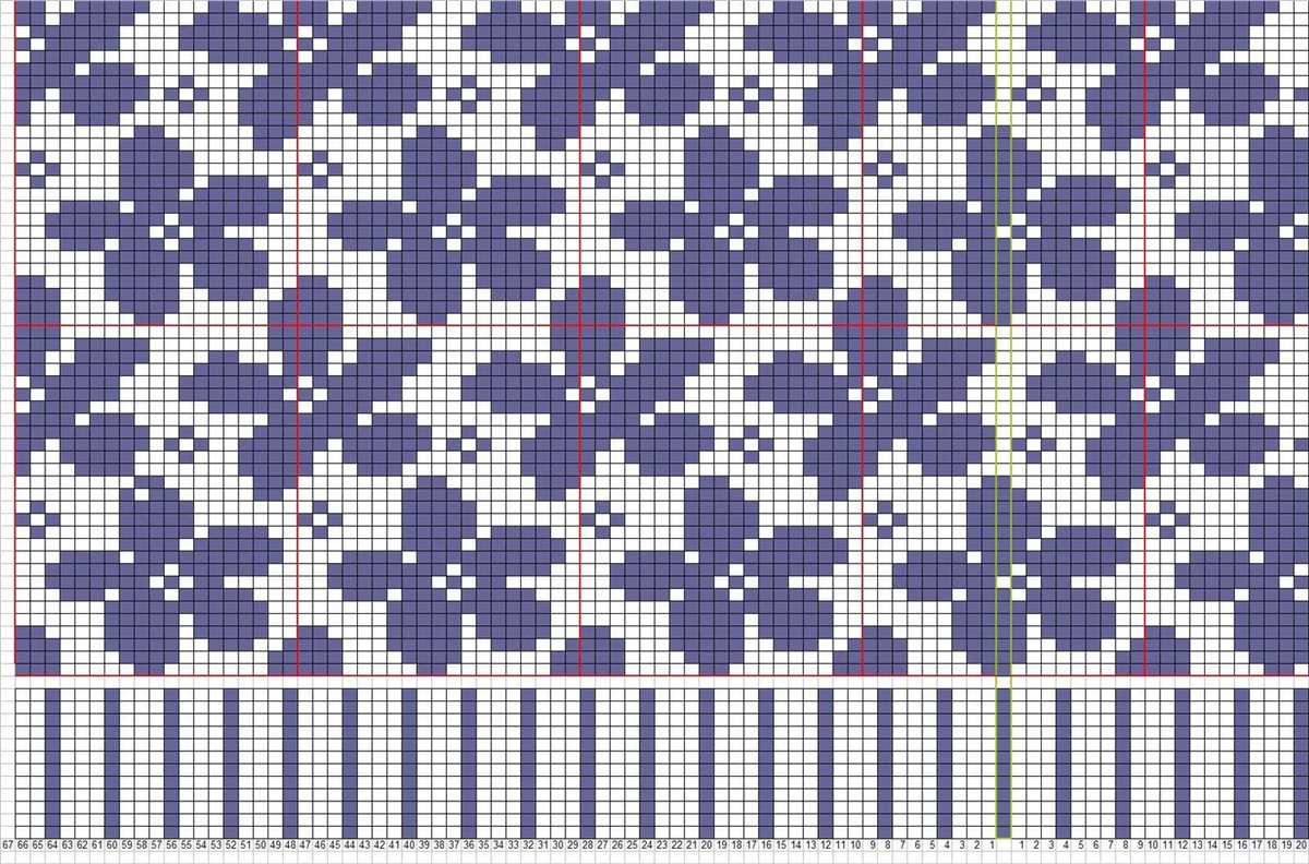 Knitting pattern design templates