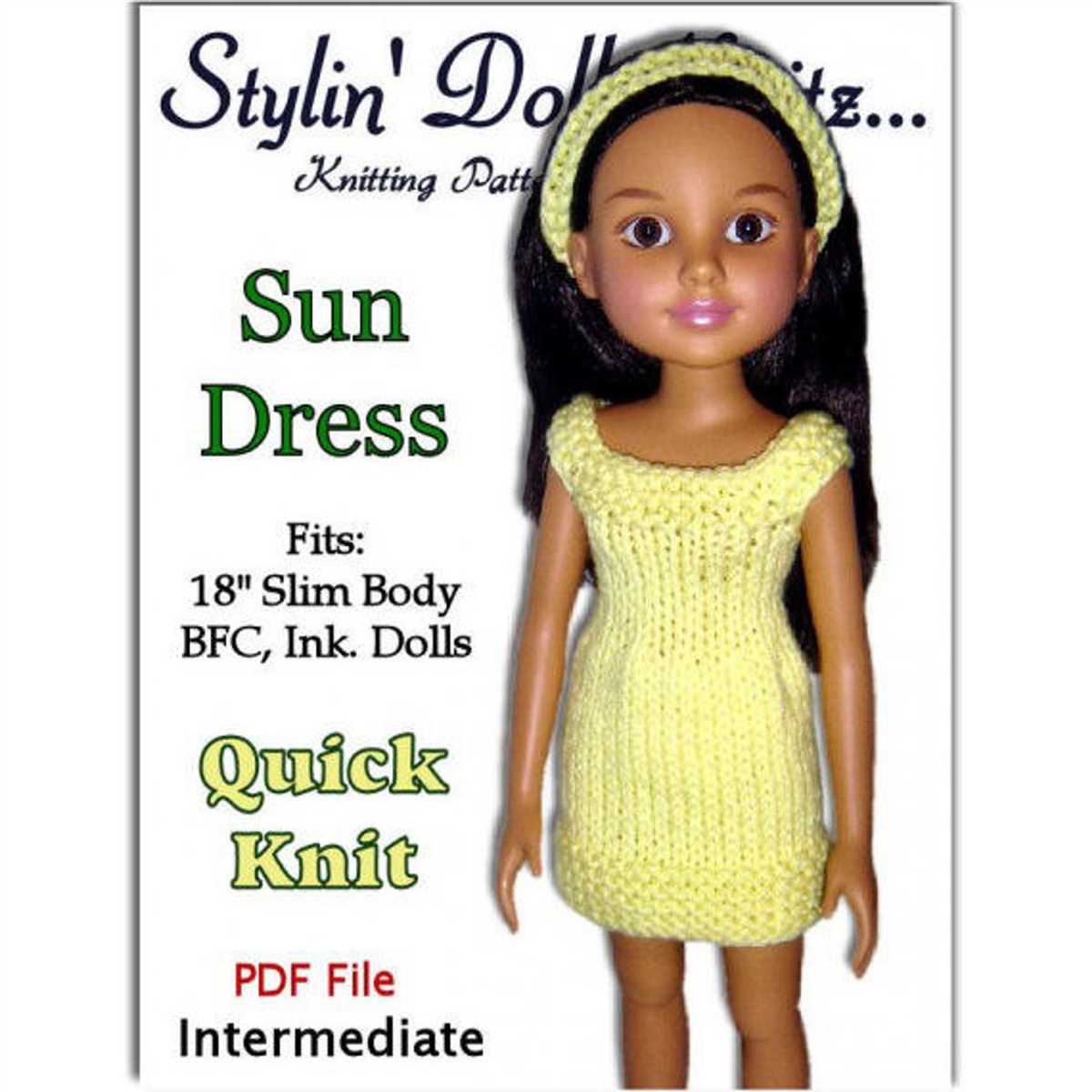 Free knit hat pattern for 18 inch doll