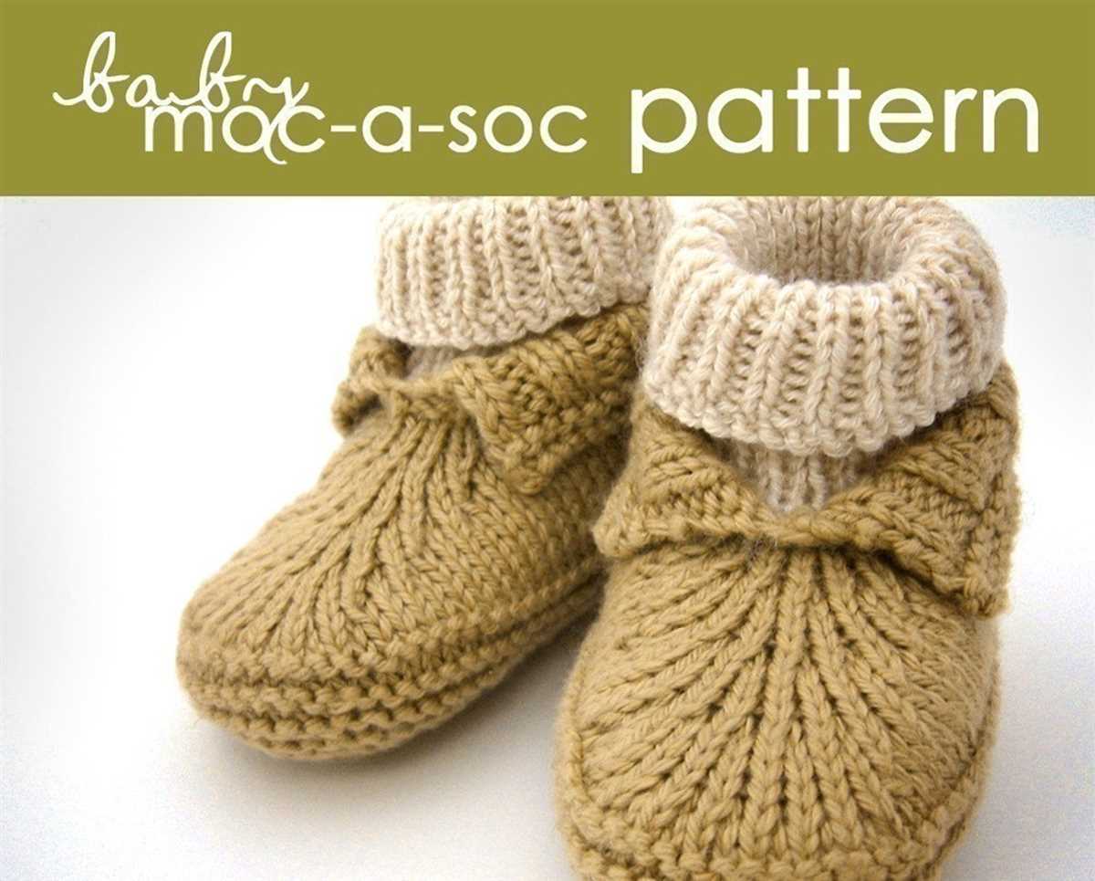 Knit moccasin pattern