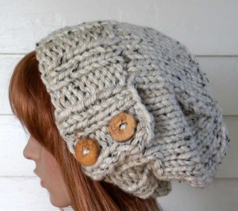 Chunky slouchy hat knitting pattern