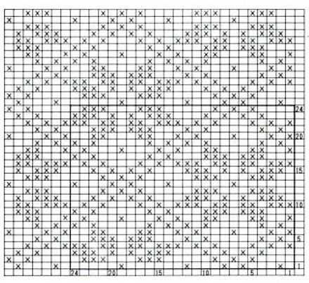 Argyle knitting pattern chart