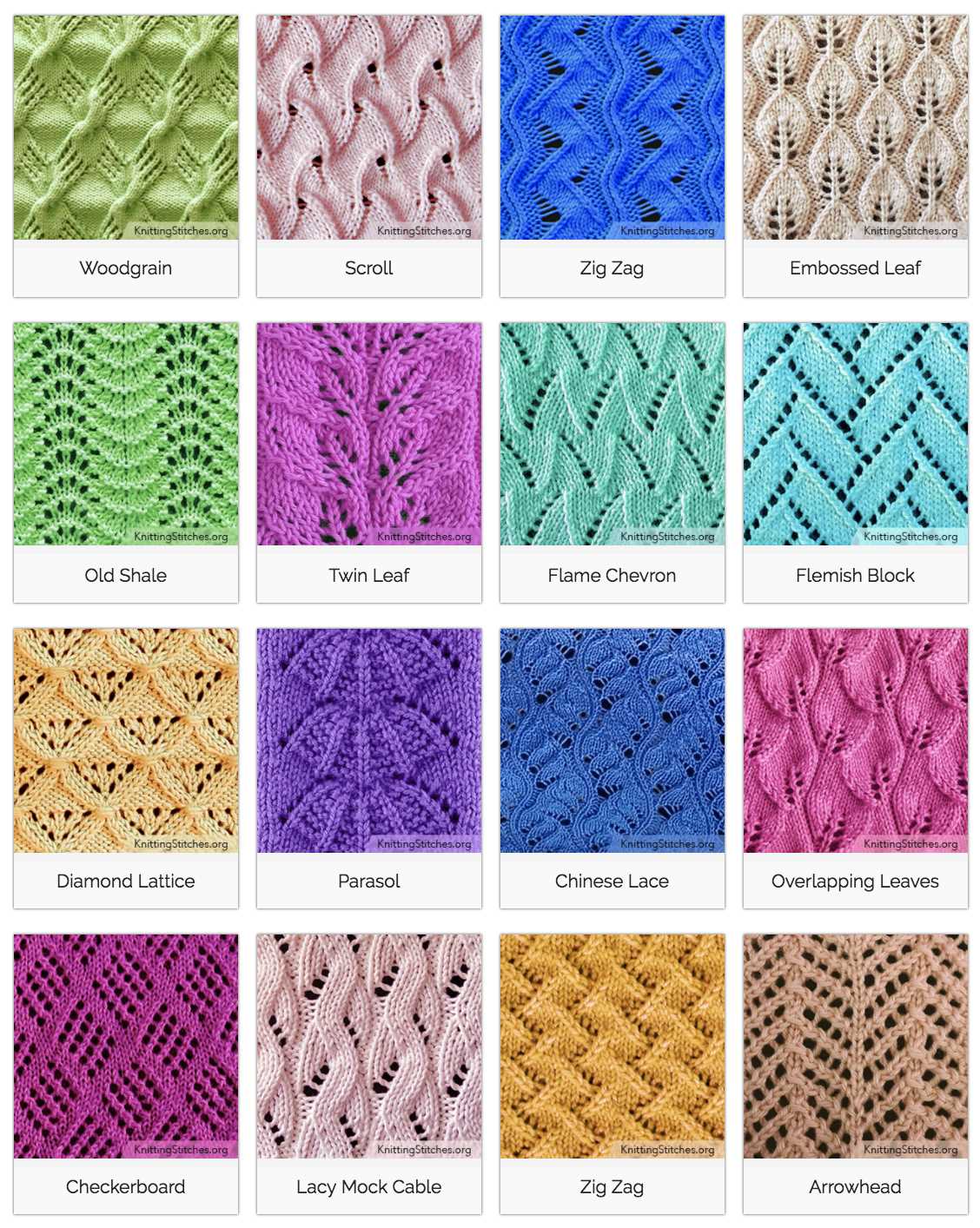 Eyelet lace knitting patterns