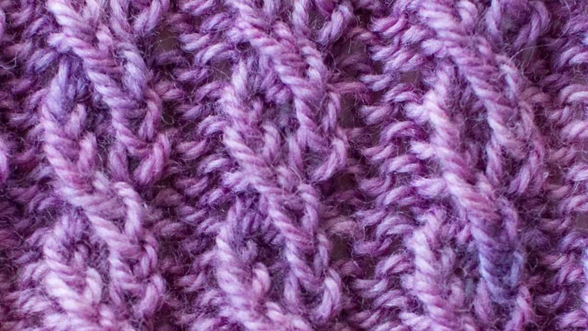 Knitting rib stitch patterns