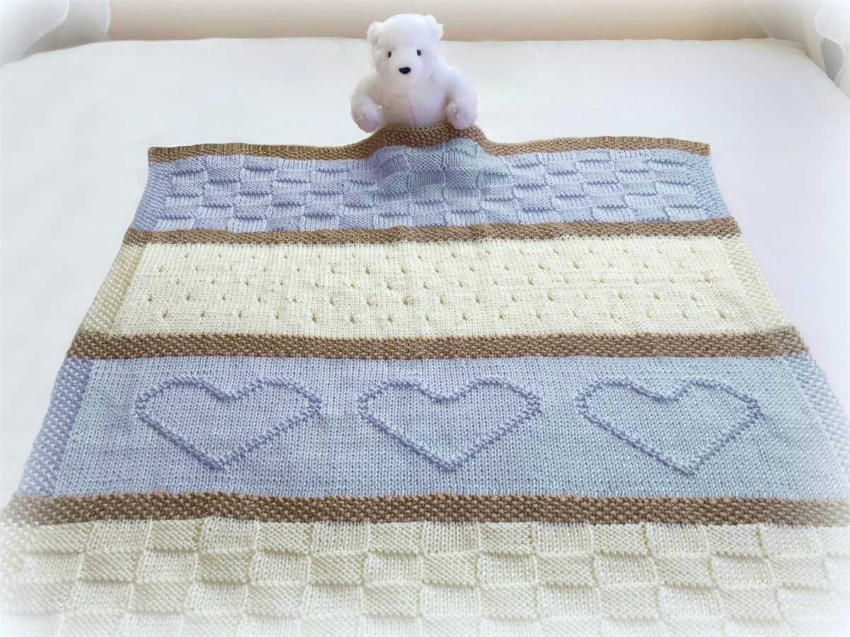 Knitted baby blanket pattern