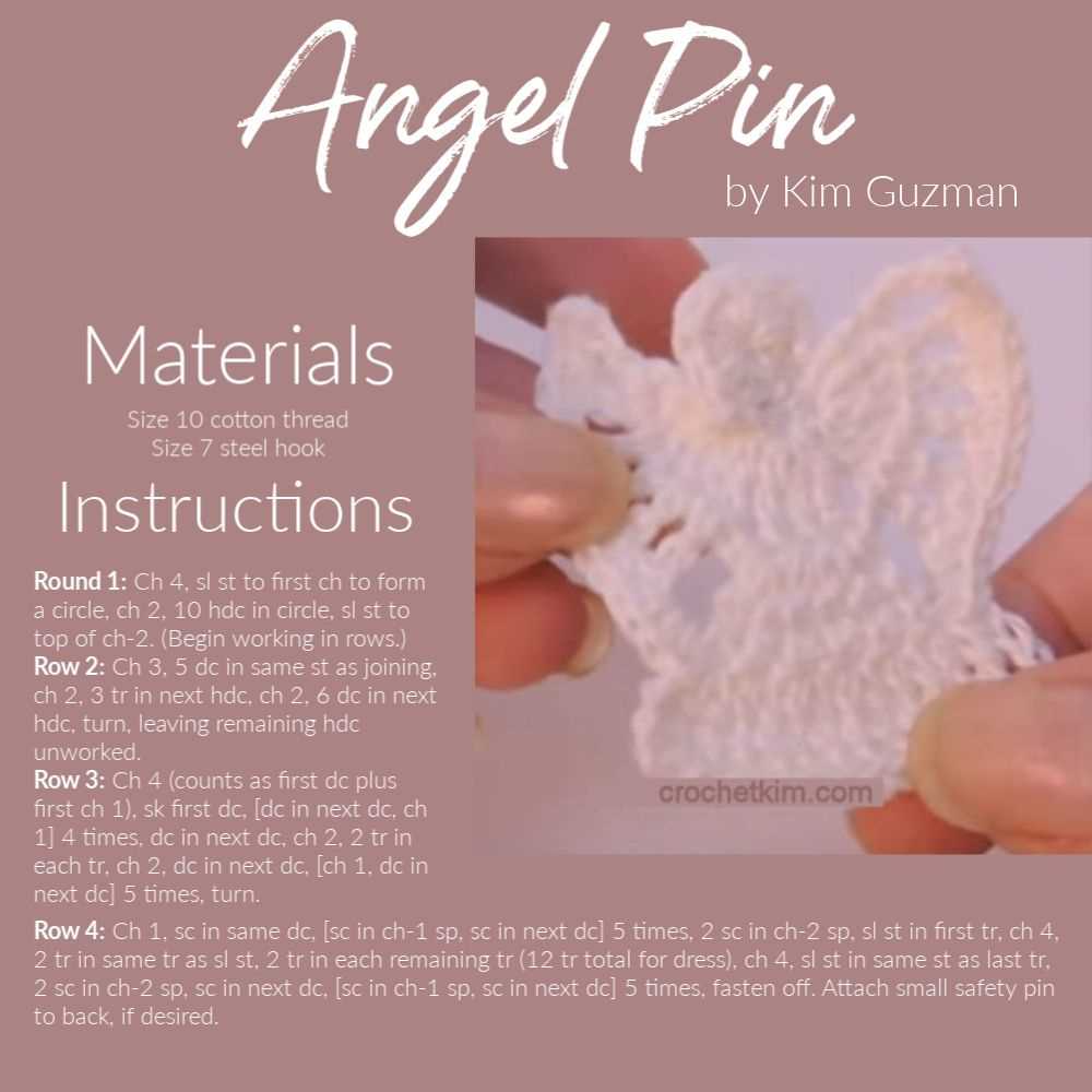 Knitting pattern for an angel