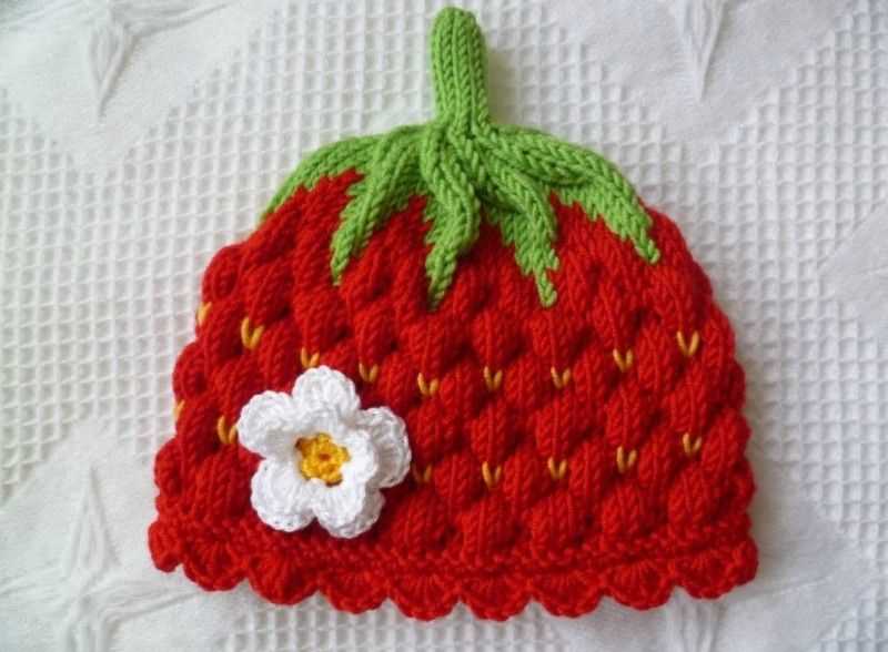 Strawberry knit hat pattern