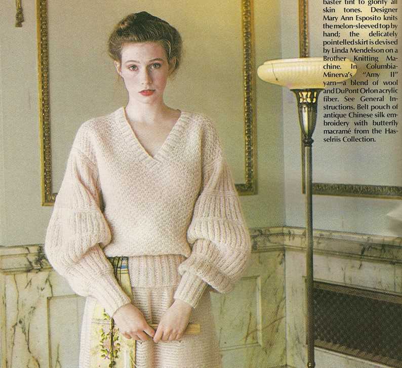 Knit balloon sleeve sweater pattern