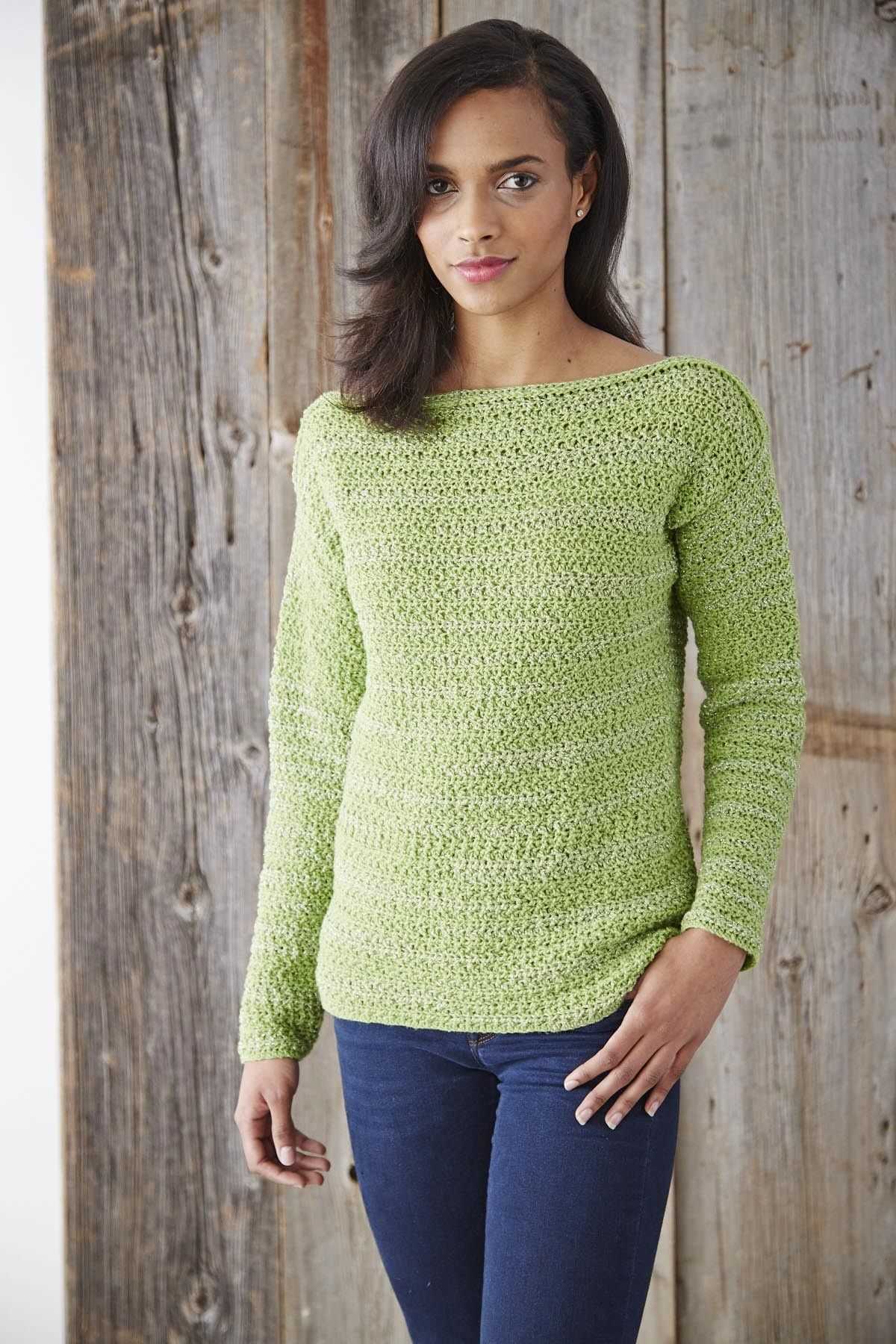 Boat neck knit sweater pattern