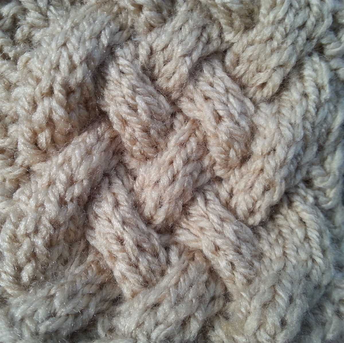 Honeycomb cable stitch knitting pattern