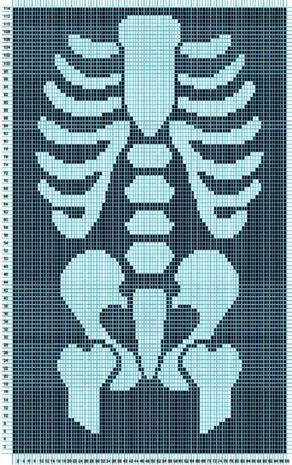 Small skull knitting pattern