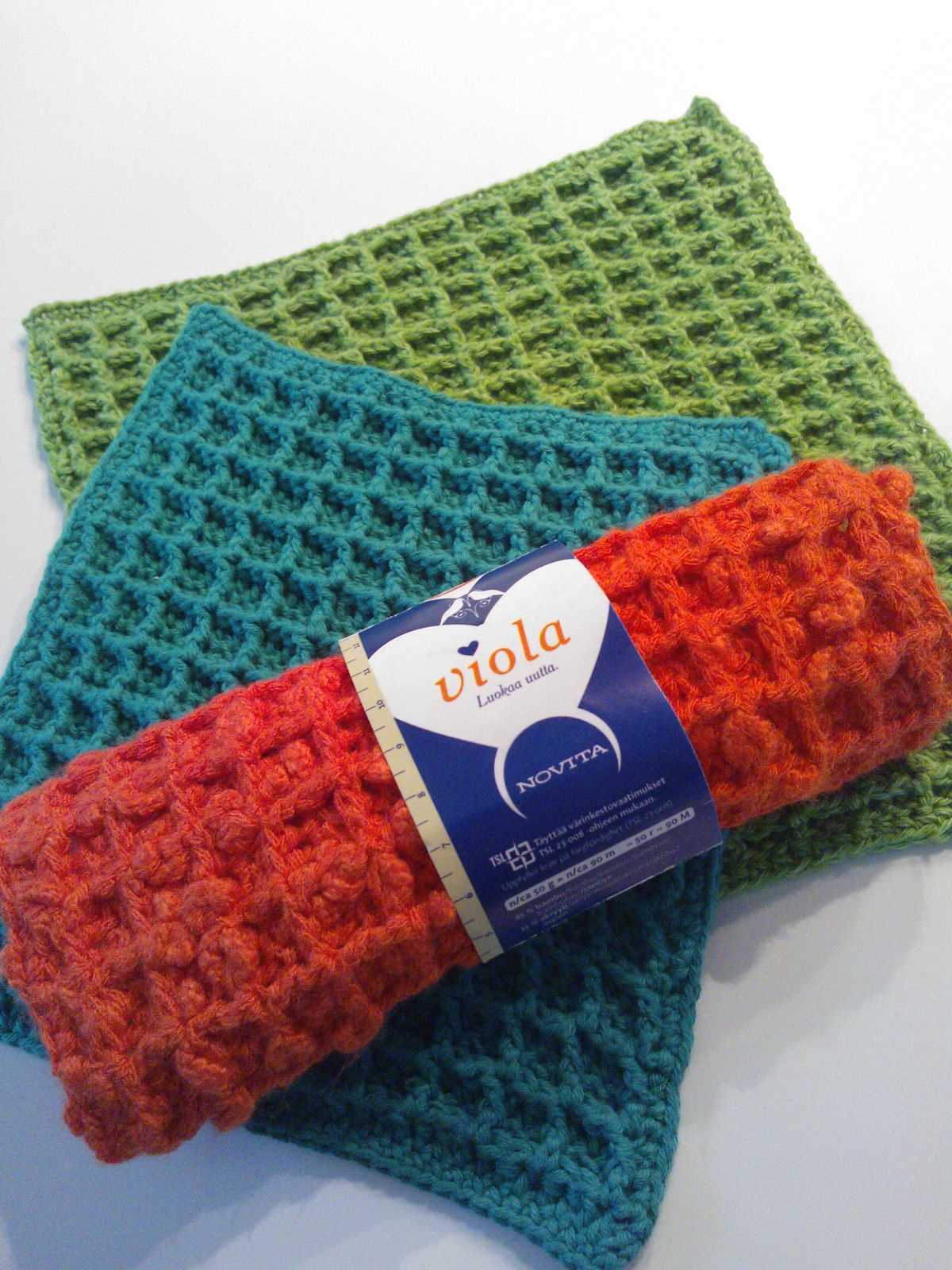 Waffle dishcloth knitting pattern