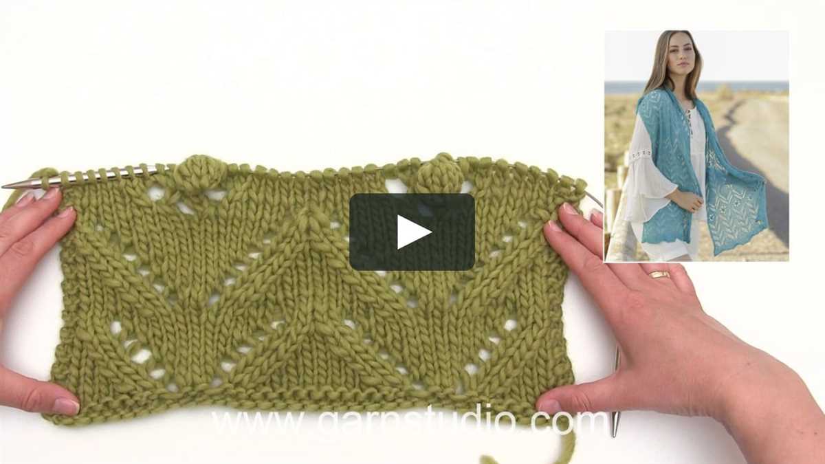 How to knit patterns in a scarf