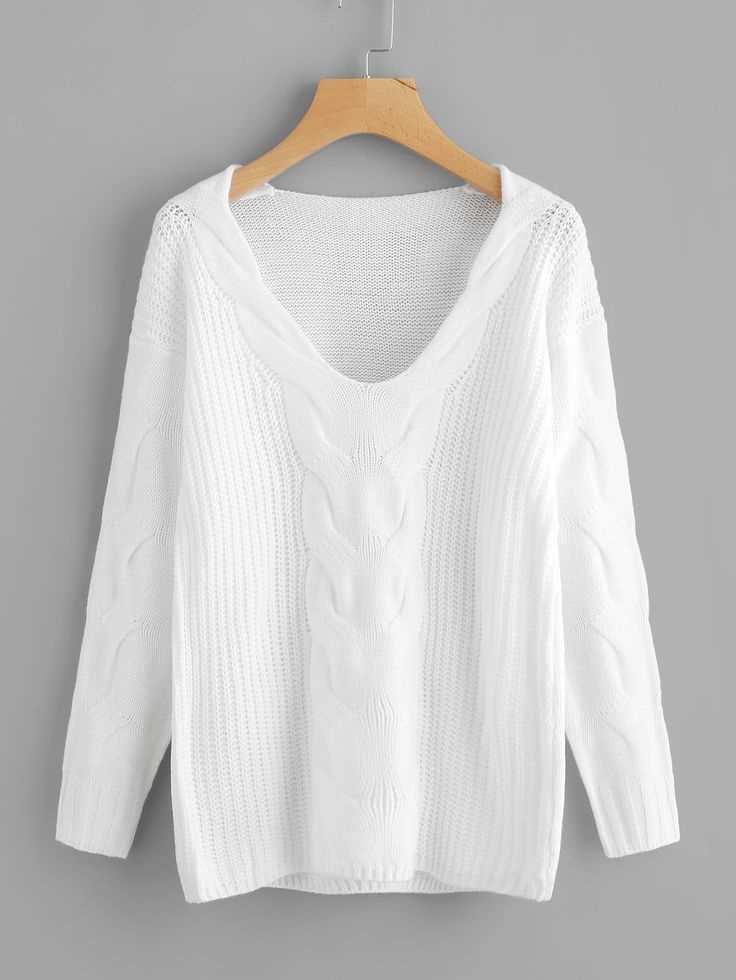 Drop shoulder knit sweater pattern