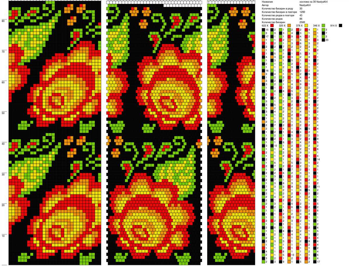 Knitting with beads patterns