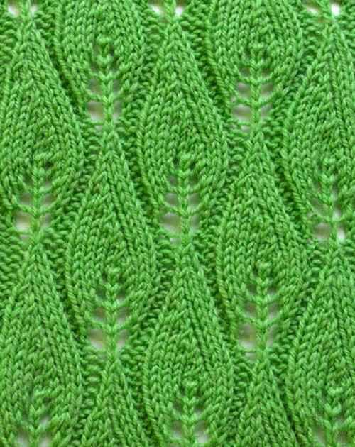 Leaf pattern knit