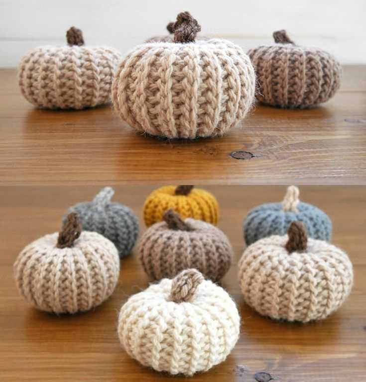 Knit pattern for pumpkins