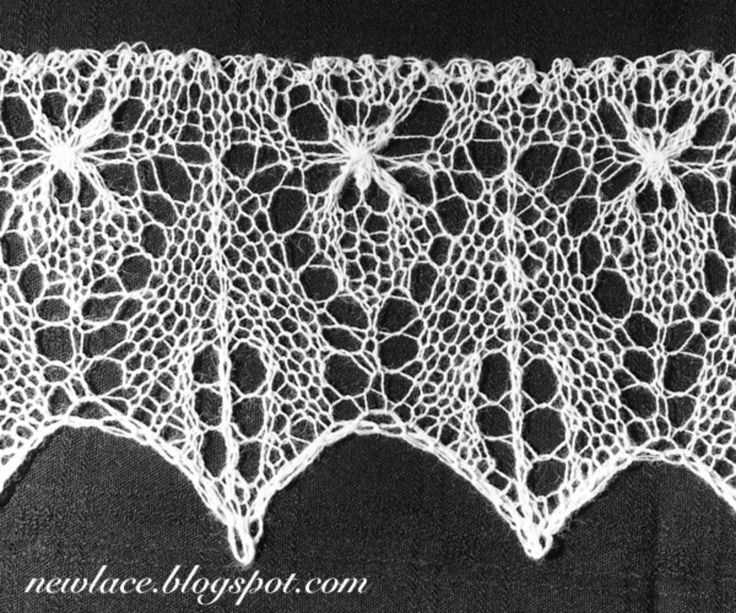 Lace edging knit pattern