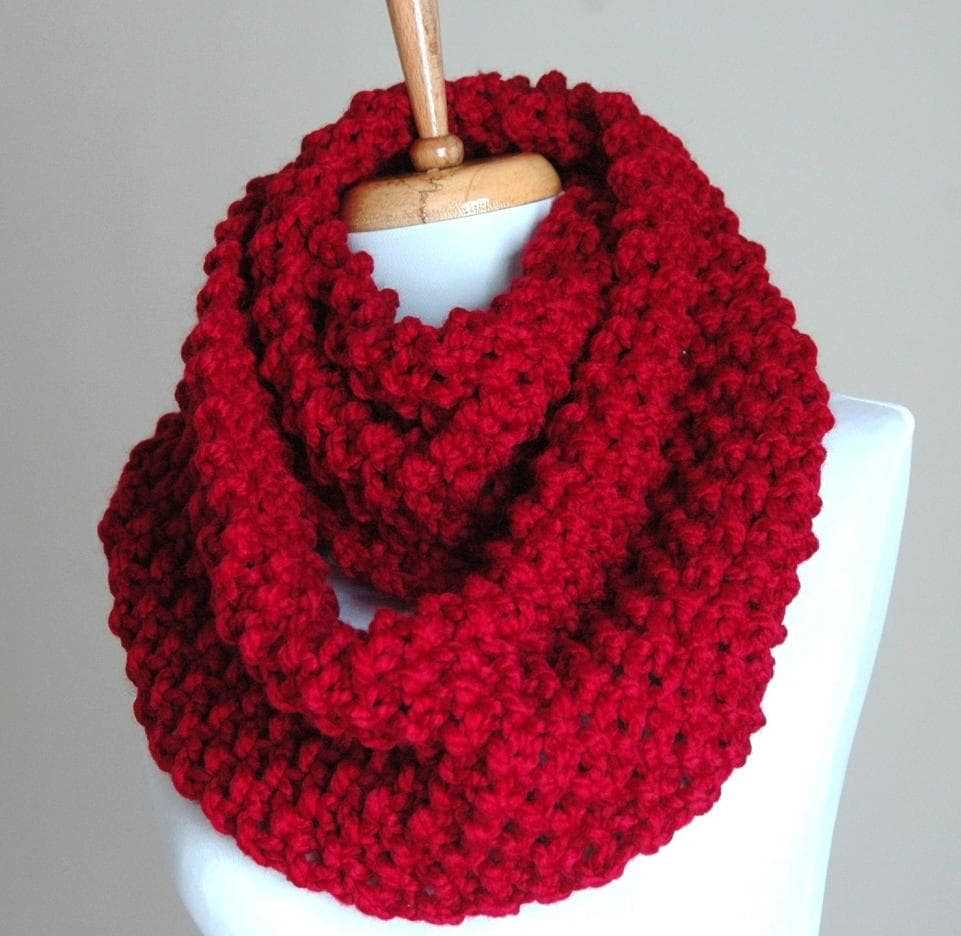 Knitted chunky scarf pattern free