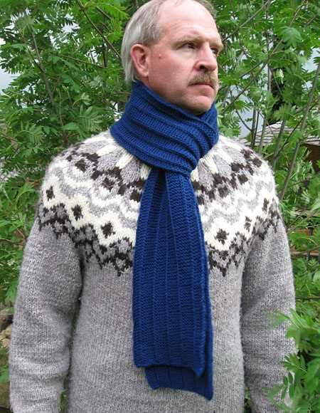 Mens scarf knitting pattern