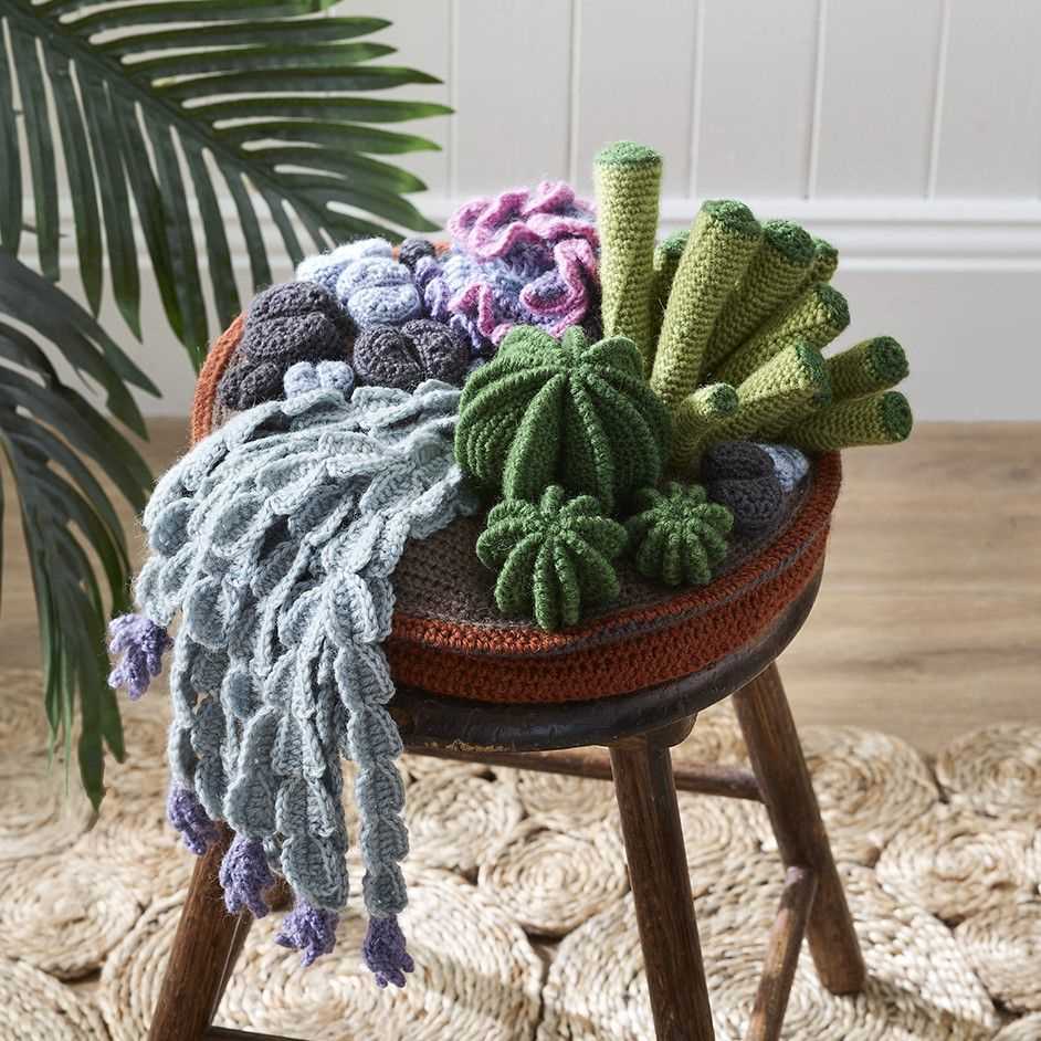 Knitted cactus plant pattern free