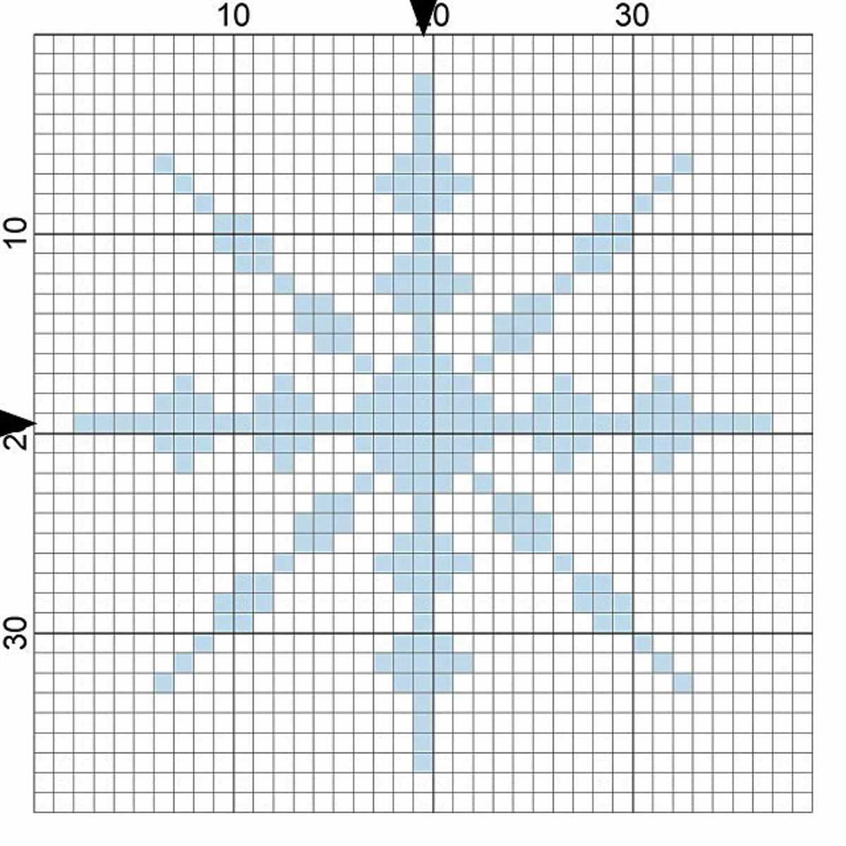 Simple snowflake knitting pattern