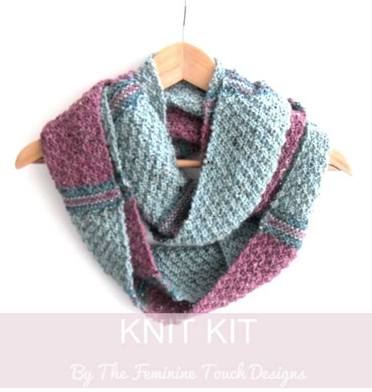 Cowl neck infinity scarf knitting pattern