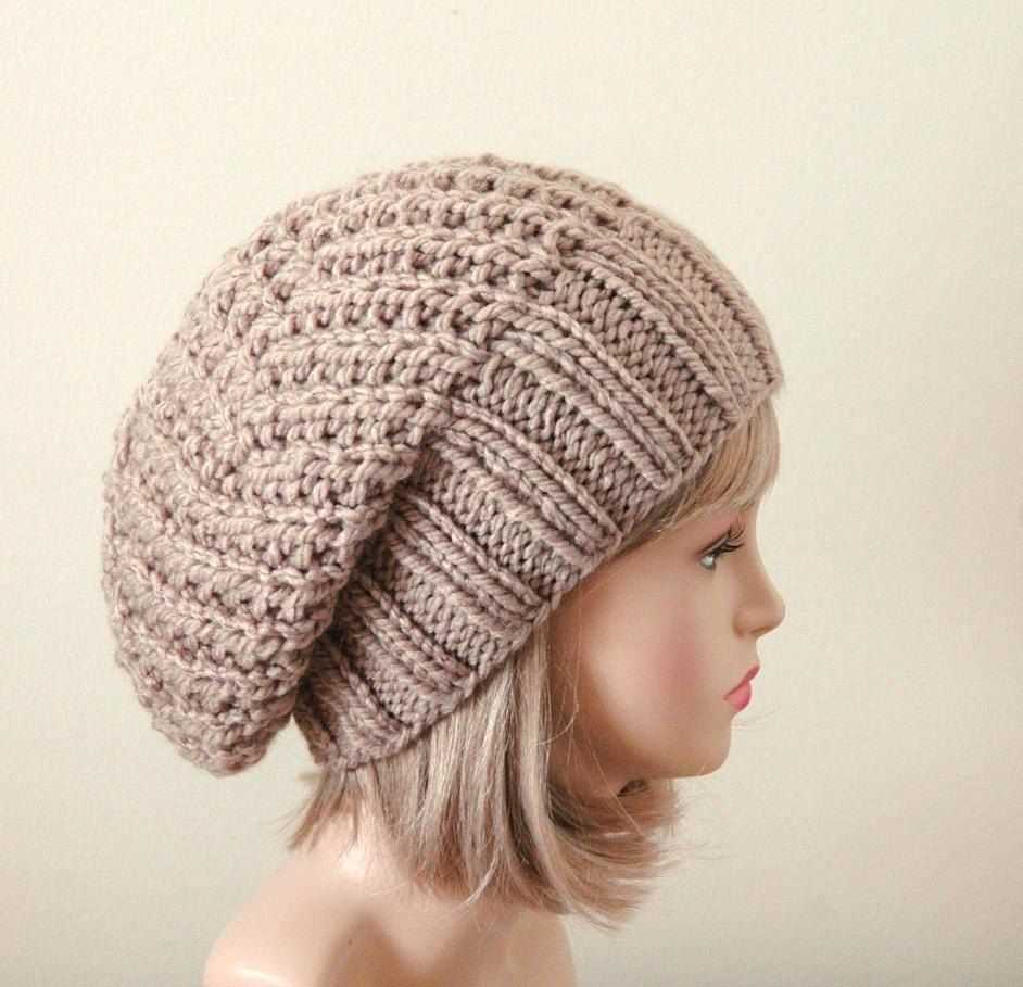 Knit hat pattern slouchy