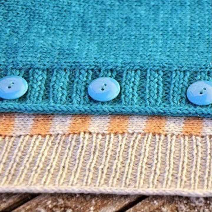 Knitted umbilical cord ties pattern