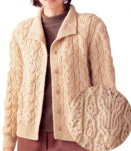 Cable knit cardigan pattern