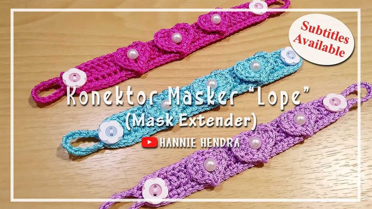 Knitted mask extender pattern