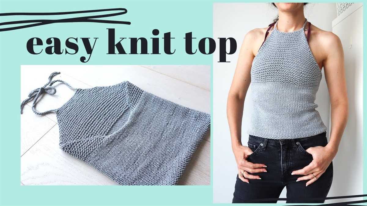 Beginner knit tank top pattern free