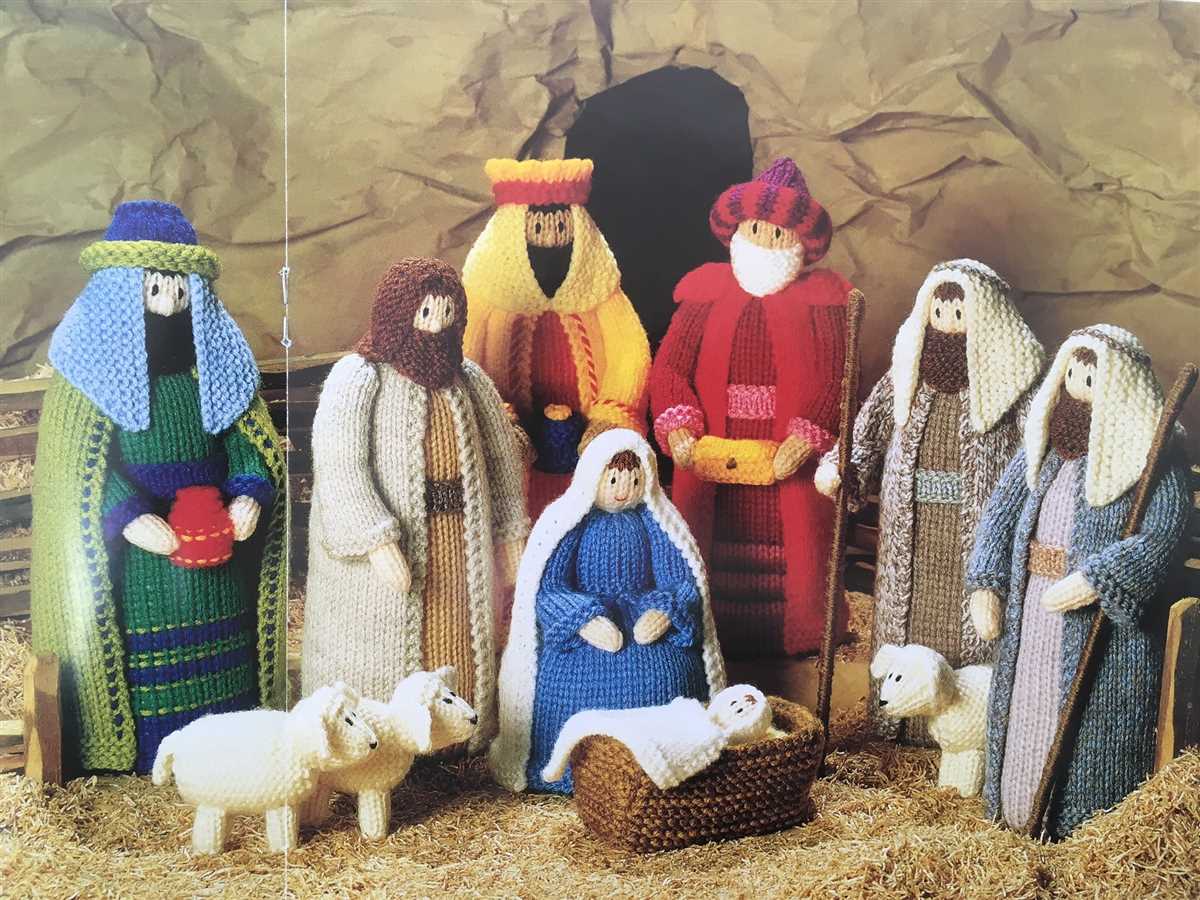 Knitted nativity figures pattern
