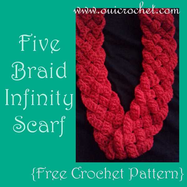 Braided infinity scarf knitting pattern