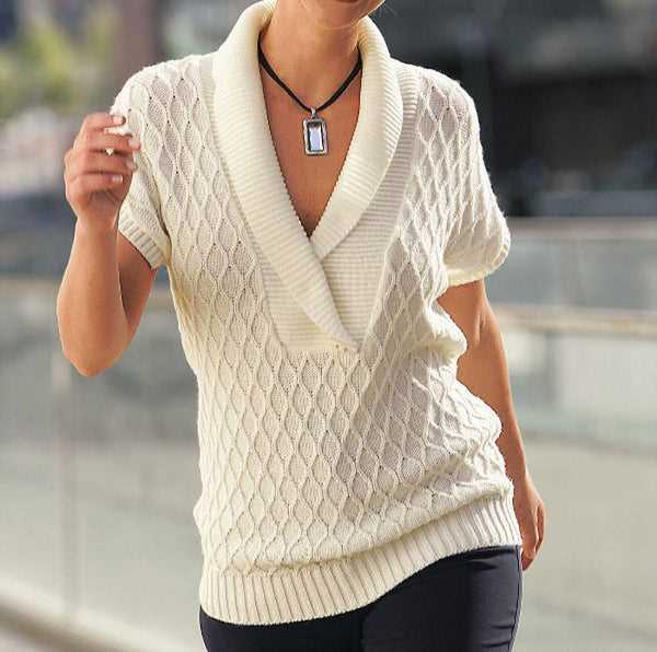 Ladies v neck sweater knitting patterns