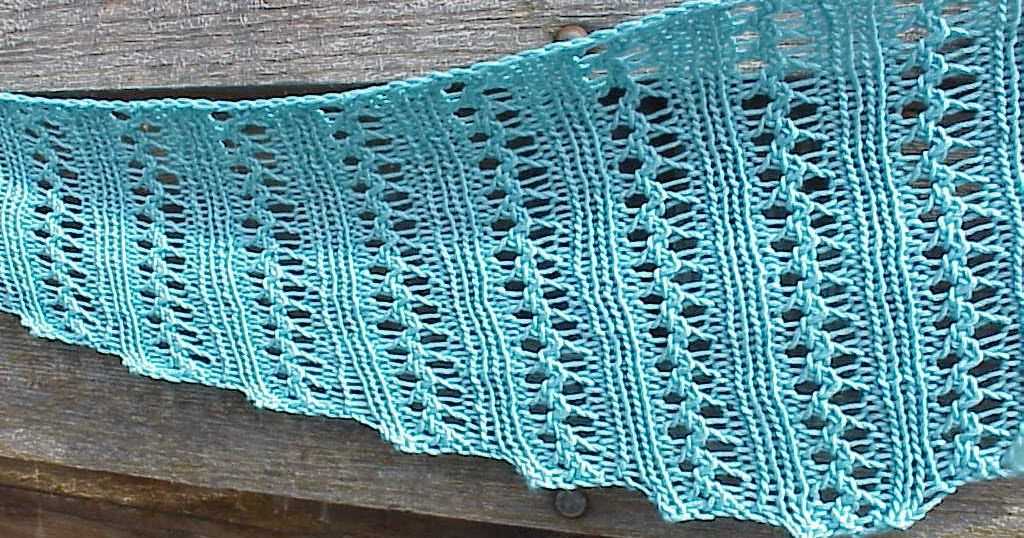 Easy knit lace scarf pattern free