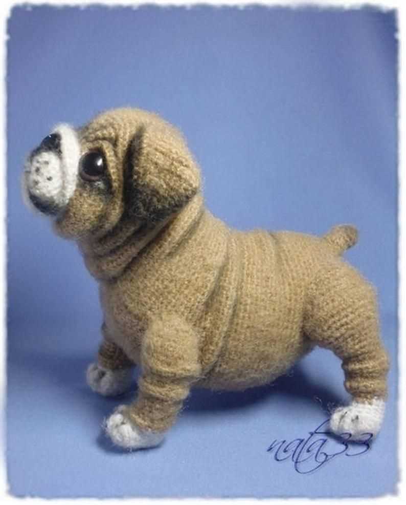 Pug dog knitting pattern