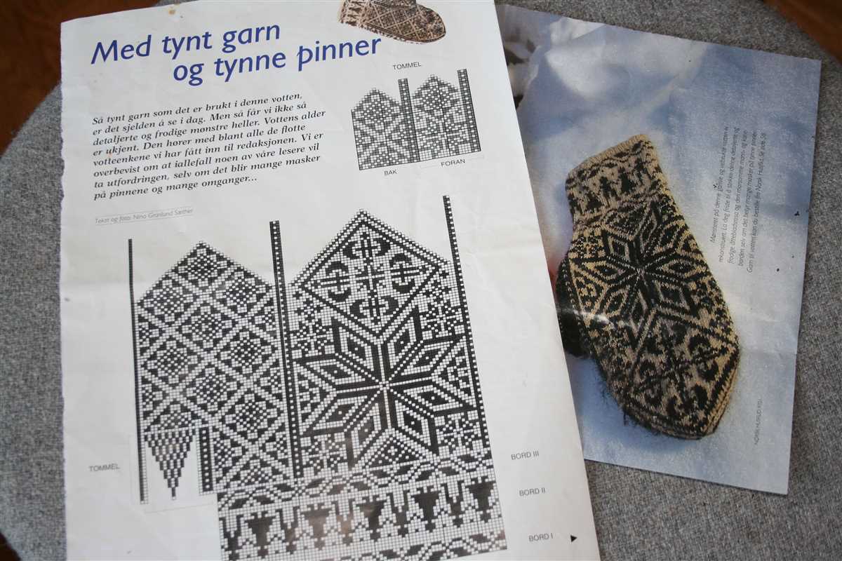 Mens mitten knitting pattern