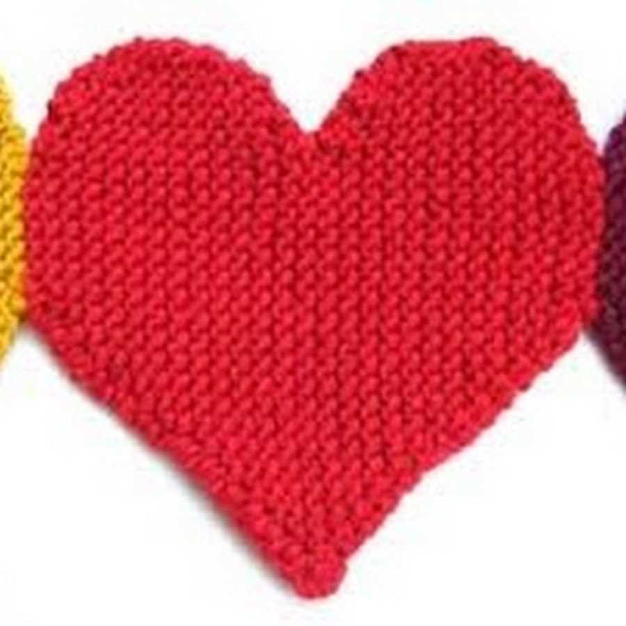 Easy knit heart pattern