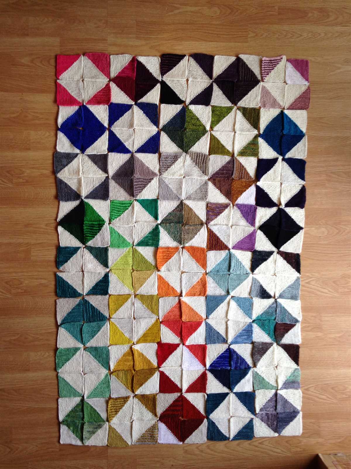 Knit quilt square patterns