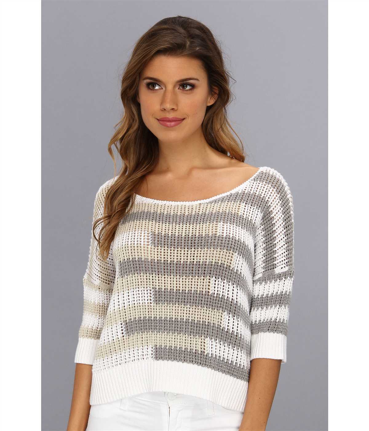 Cropped boxy sweater knitting pattern