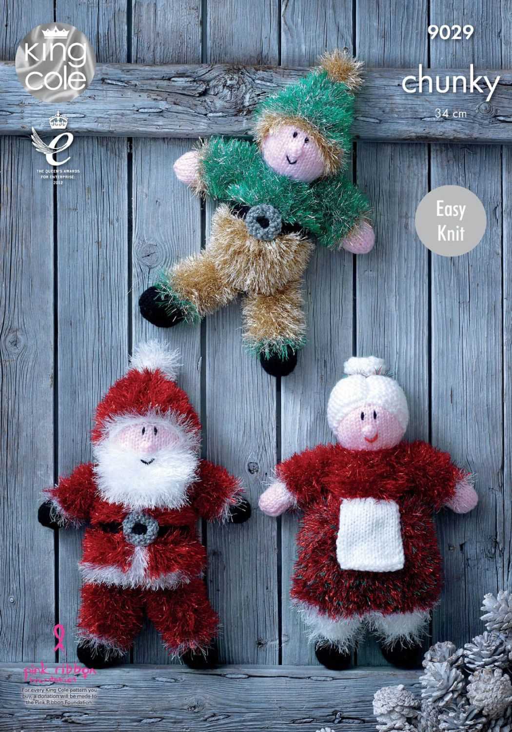 Chunky yarn knit christmas stocking pattern