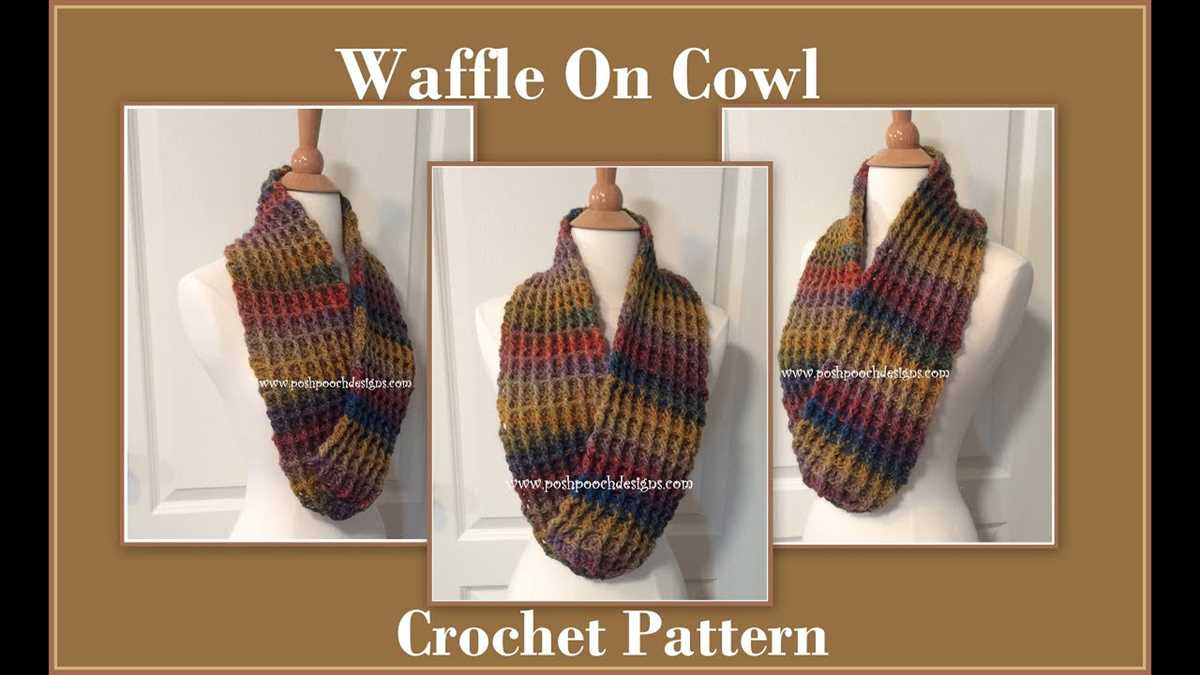Knit waffle stitch scarf pattern