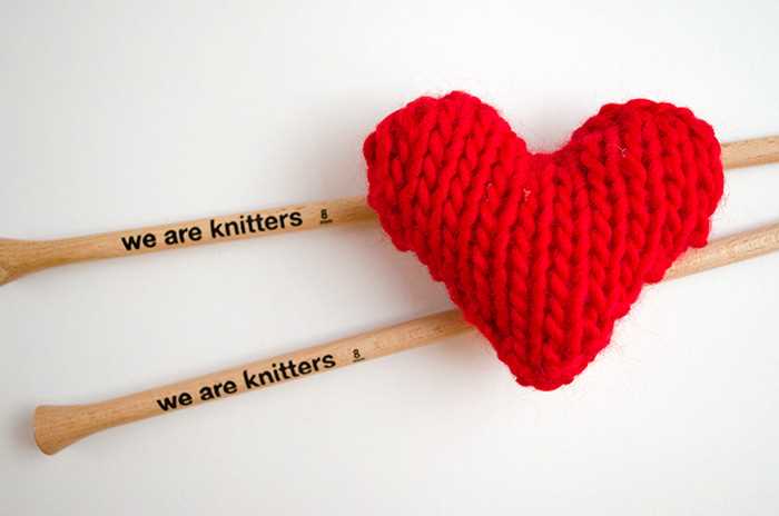 Easy knit heart pattern