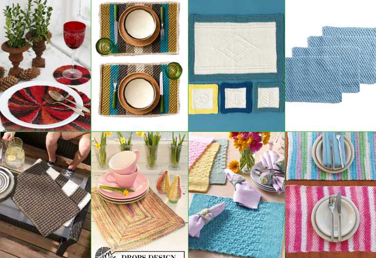 Free Knitting Patterns for Beautiful Placemats Knitted placemats patterns free