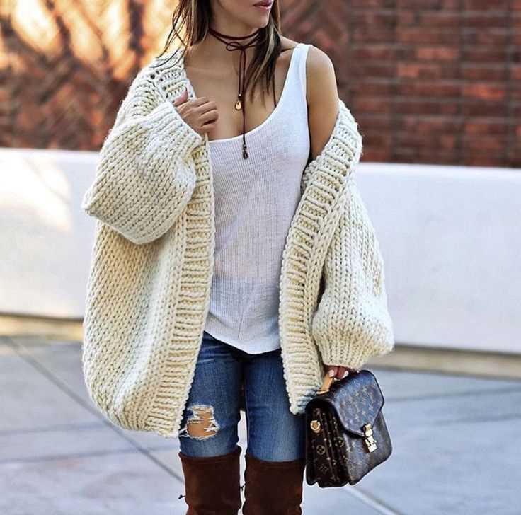 Chunky oversized cardigan knitting pattern